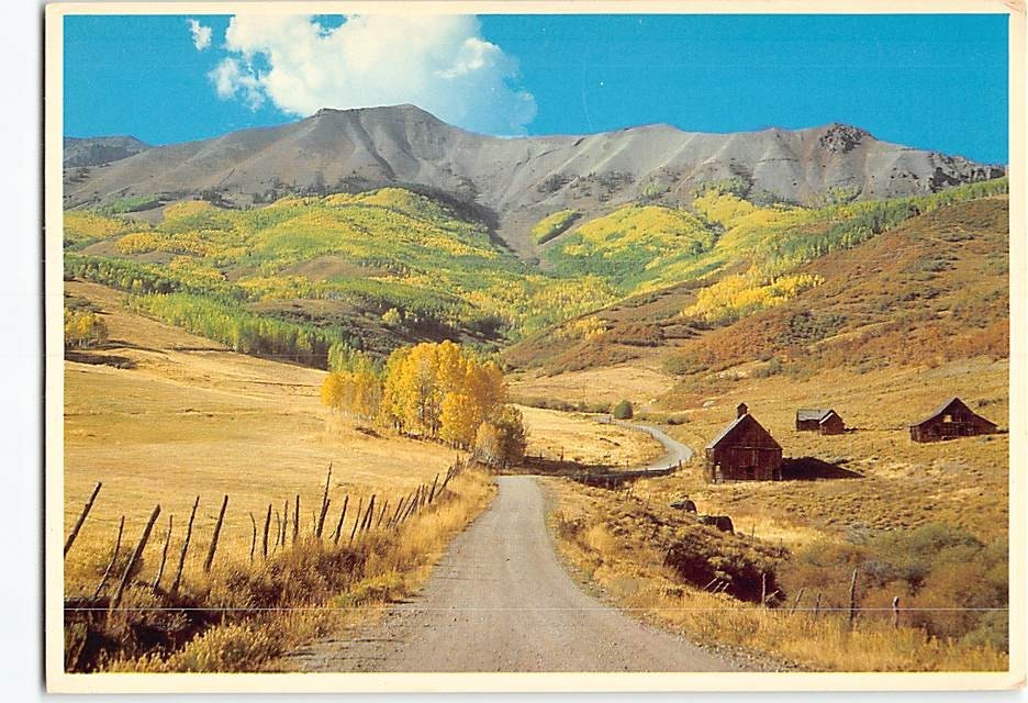 Postcard Scenic Road in the Colorado Rockies Colorado USA