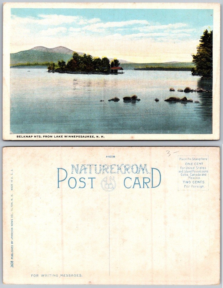 Belknap Mountains Lake Winnipesaukee Postcard