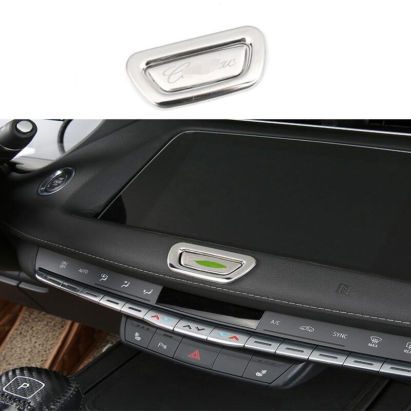 Silver Steel Cover Trim Console Brake Light Switch for 2018-20 Cadillac XT4