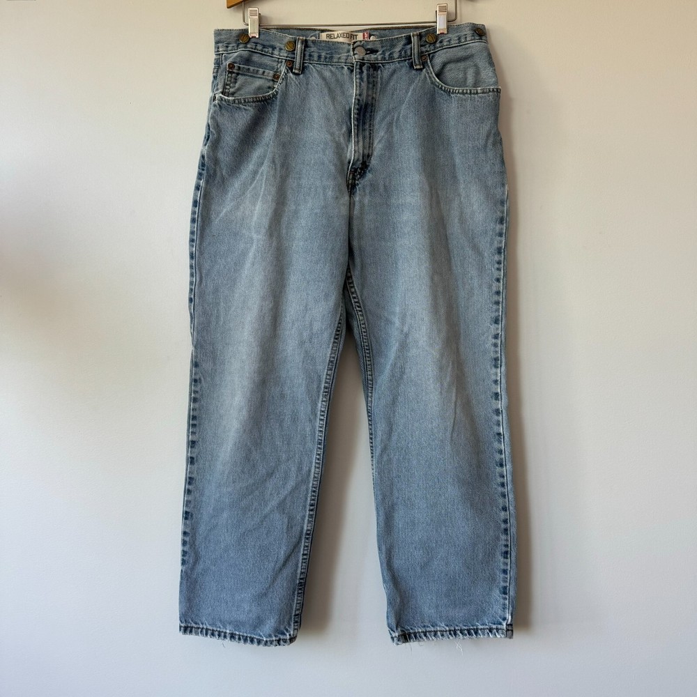 Levis 550 Y2K Vintage Light Wash Loose Baggy Fit Skater Denim Jeans Mens 34x28