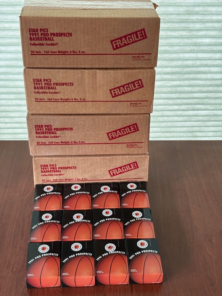 Lot of 92  1991 Star Pics Pro Prospects Basketball Sealed Sets Larry Johnson