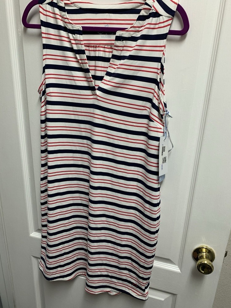 Southern Tide Stripped Performance Dress Size Small