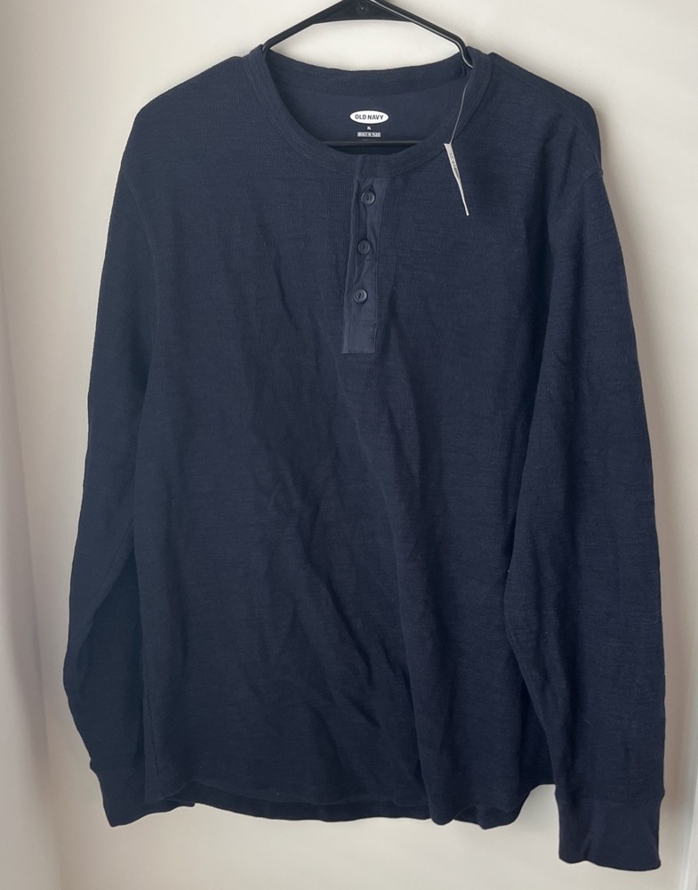 Men’s Old Navy Long Sleeve Navy Blue Shirt Size XL NWT
