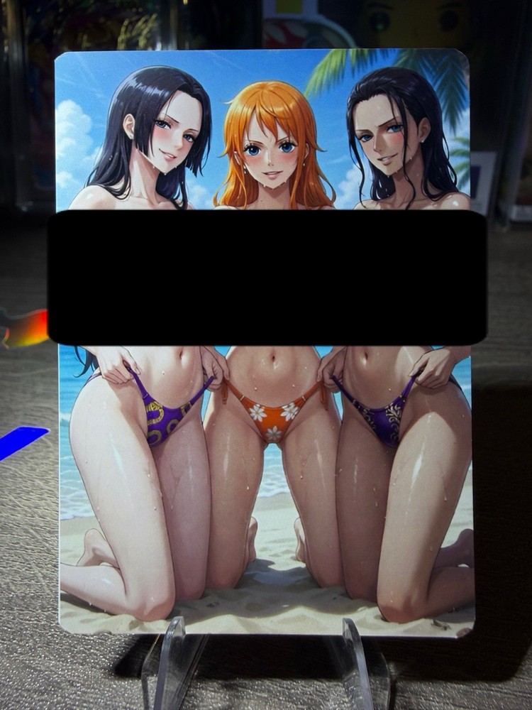 One Piece Anime Custom Boa, Nami, Robin Spicy Waifu Collectible Card Non-TCG
