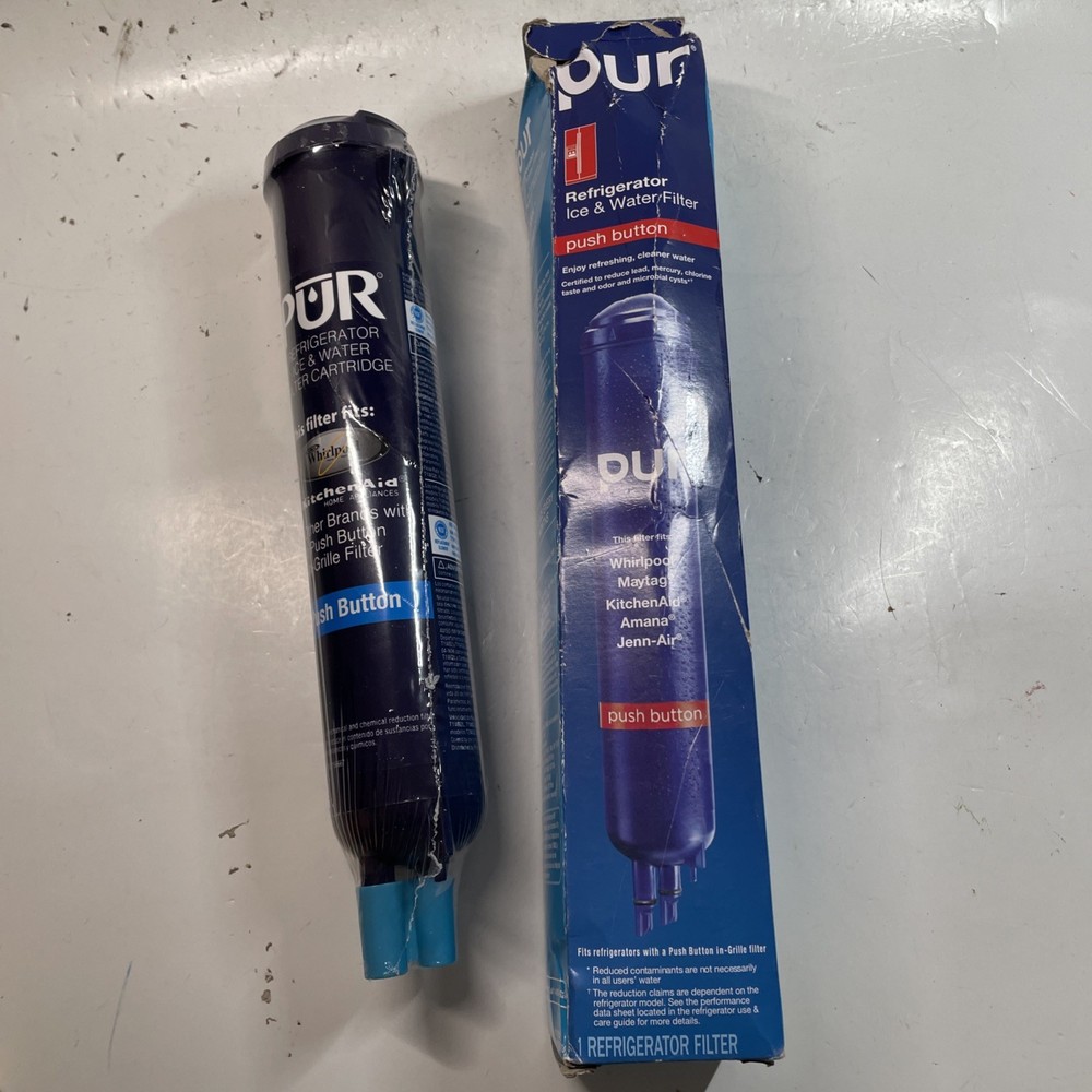 2x PUR Refrigerator Ice & Water Filter Cartridge Push Button In-Grille W10186667