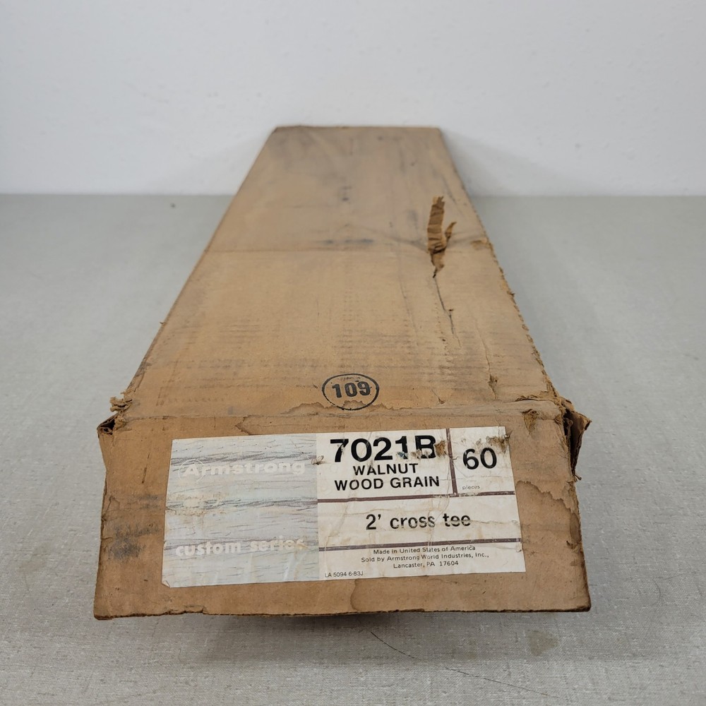 Armstrong 7021B 2ft Walnut Wood Grain Drop Ceiling Cross Tee 60-Pack