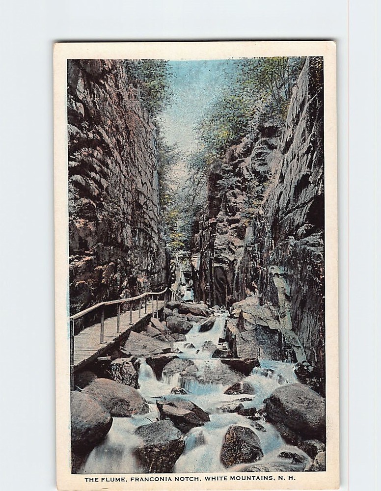 Postcard Flume Franconia Notch NH USA