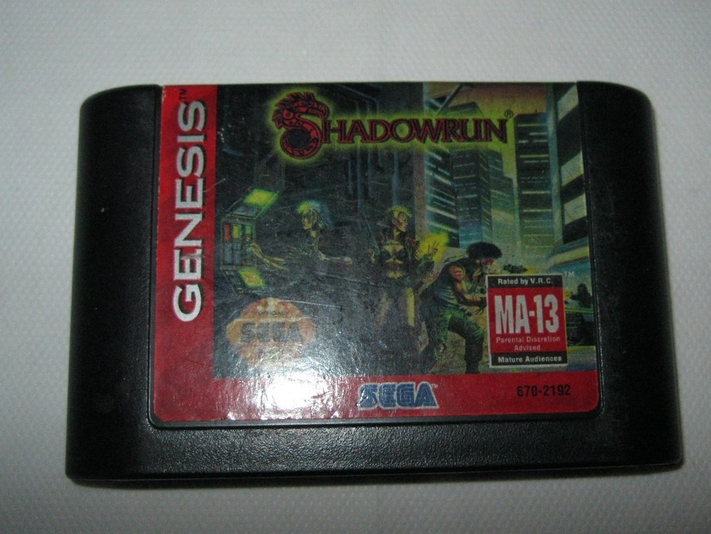 Shadowrun - Sega Genesis - Cartridge Only Rare Game Not Tested