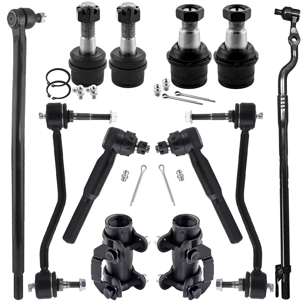 12x For 00-04 Ford F-250 F-350 Suspension Kit Sway Bar Tie Rod Lower Ball Joint