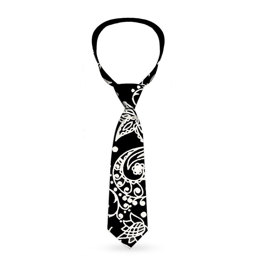 Necktie Standard - Floral Paisley Black/White ACC NEWAnother great item from Rarewaves USA | Free delivery!