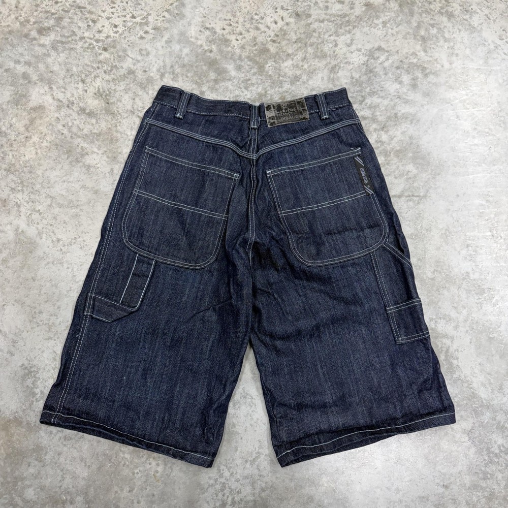 Marithe Francois Girbaud Shorts Mens 36 Blue Denim Cargo Baggy Y2K Streetwear