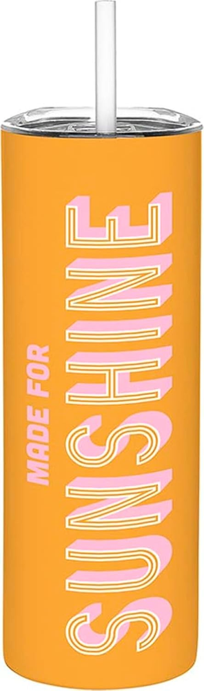 Stainless Steel Insulated Skinny Drink Cup Tumbler, 20-Ounce, Made for Sunshine