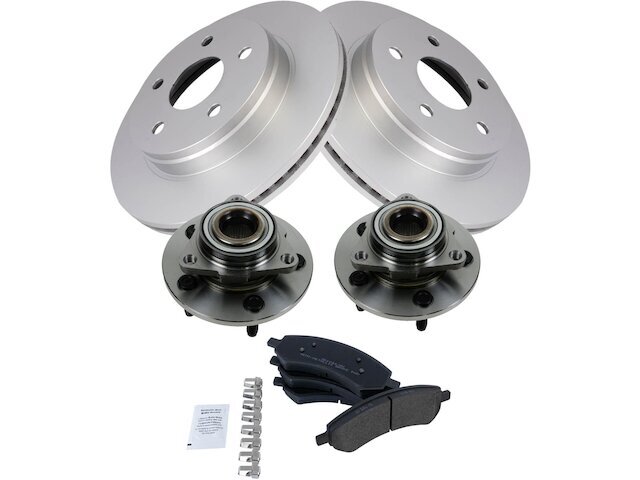 Front Brake Pad and Rotor and Wheel Hub Kit fits Dodge Ram 1500 2006-2008 34DDPB