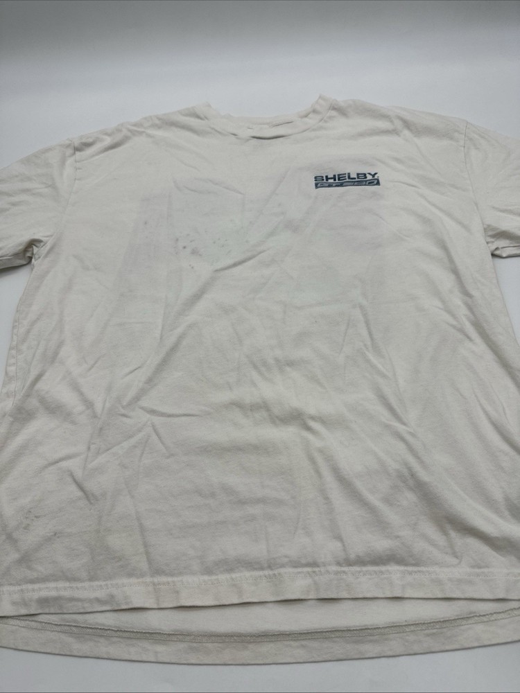 Hollister T-Shirt Men X Large Graphic Print Logo Beige Shelby GT 500..#33507