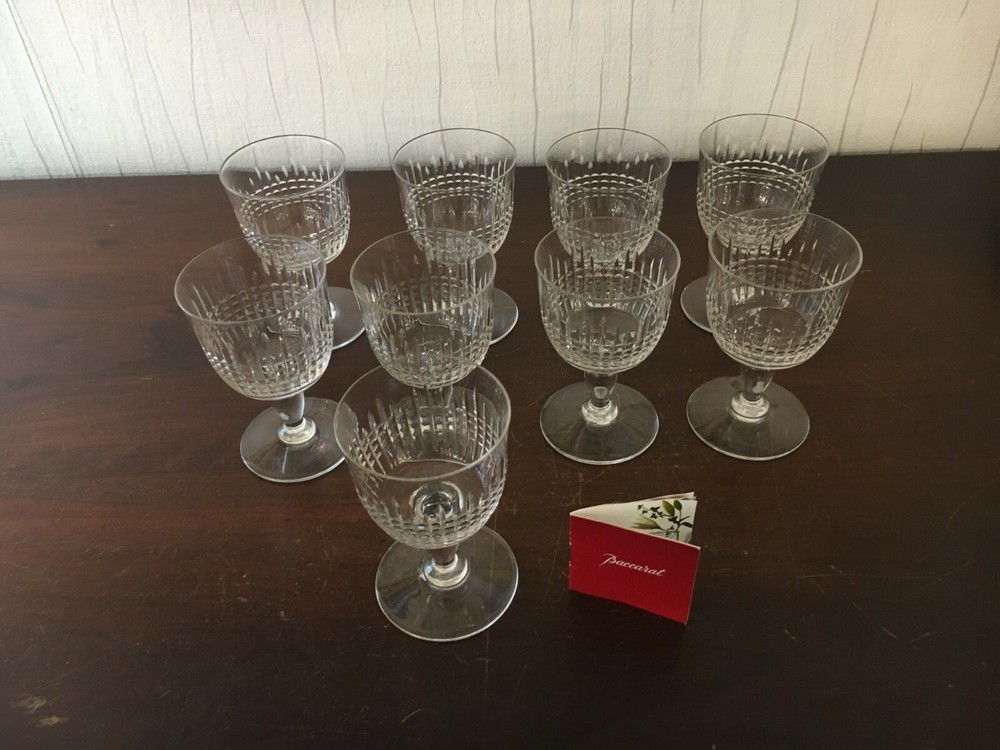 9 Wine Glasses Model 'Nancy' In Baccarat Crystal (Price Per Unit)