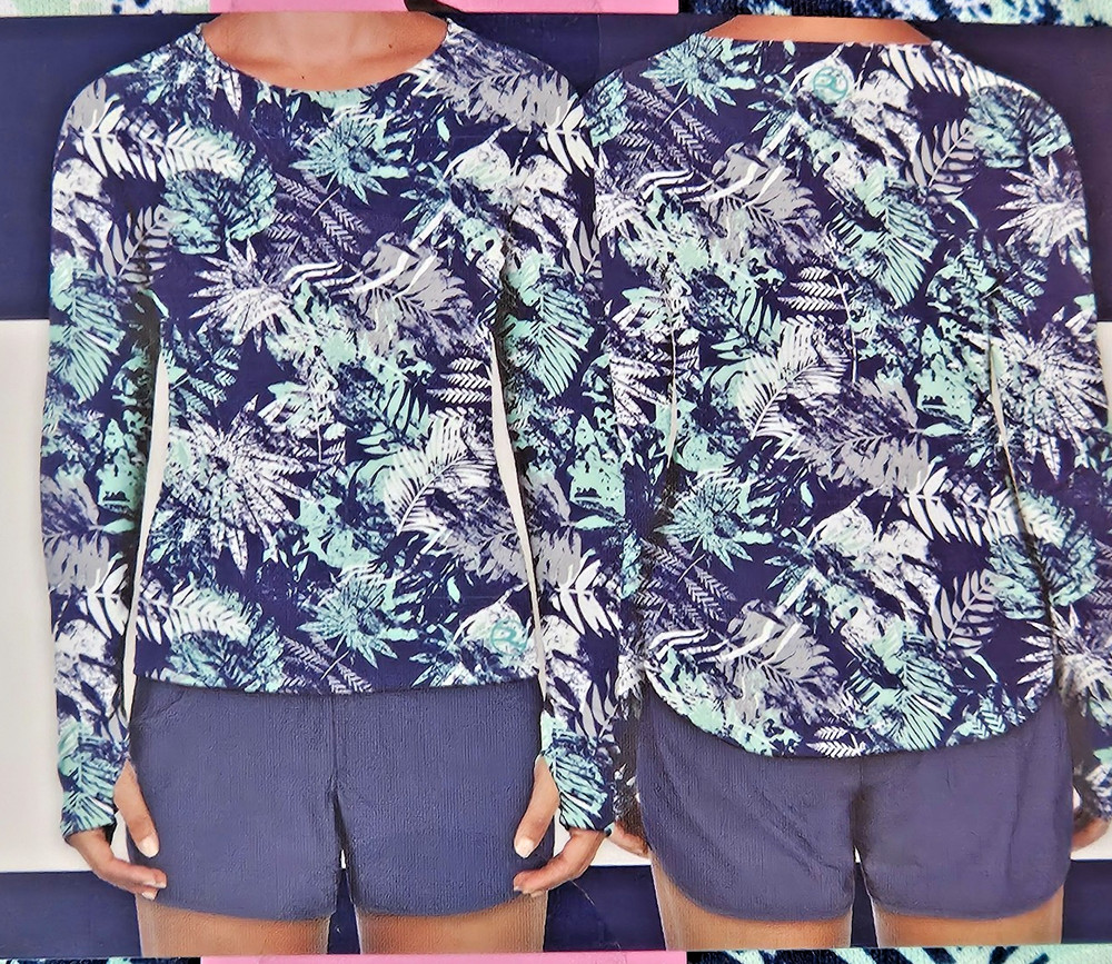 T-Shirt Jax Beach Long Sleeve UPF 50 Sun Protection Women's S By Reel Life