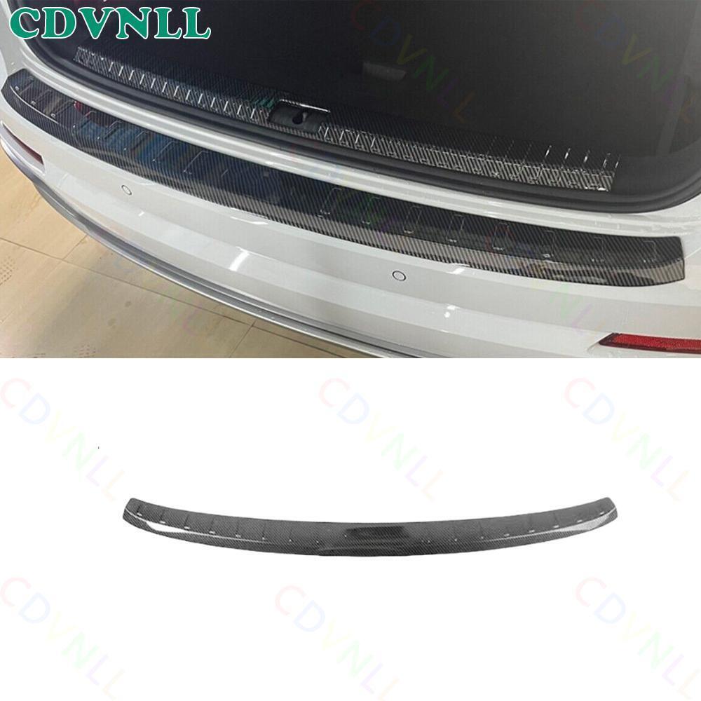 For Audi Q3 RS Q3 19-24 ABS Carbon Fiber Outer Rear Bumper Protector Sill Plate