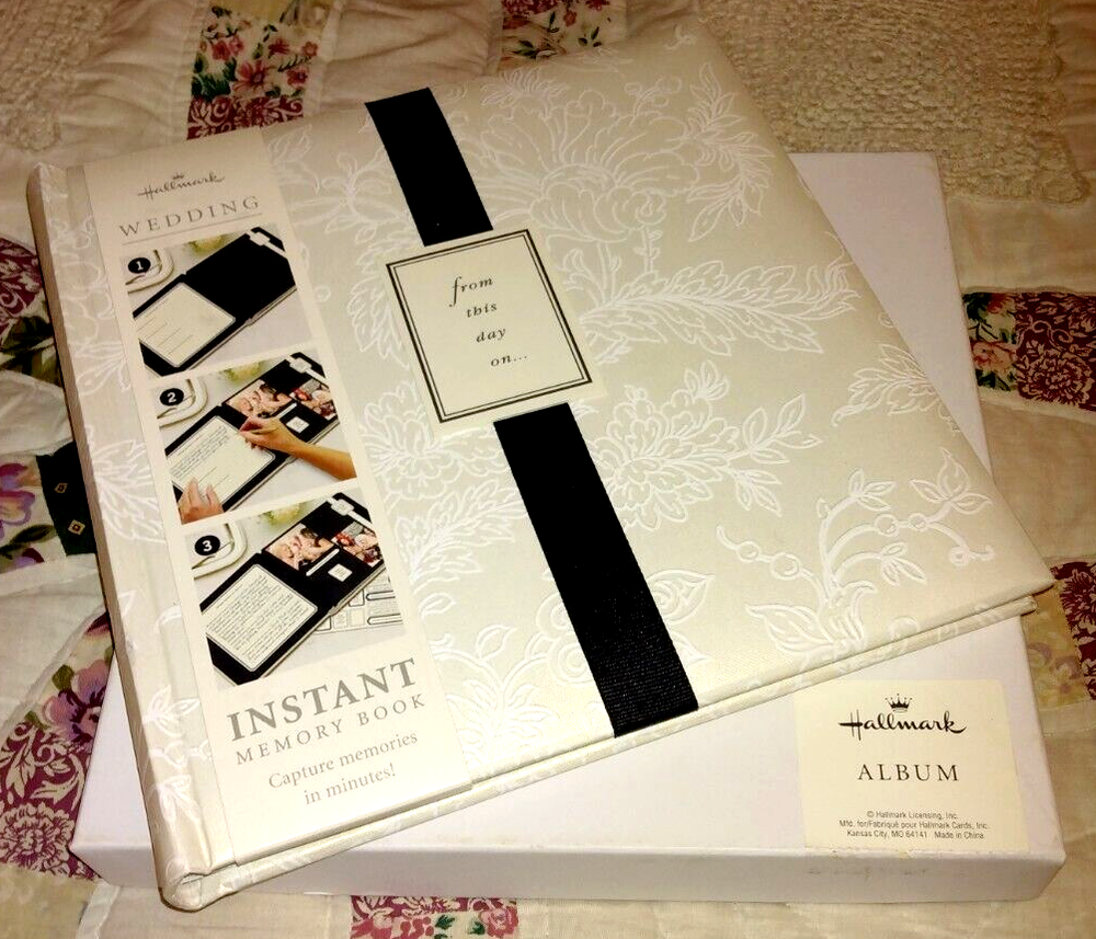HALLMARK WEDDING INSTANT ALBUM MIB UNUSED ORIG ACID FREE READY 4 YOUR MEMORIES-image