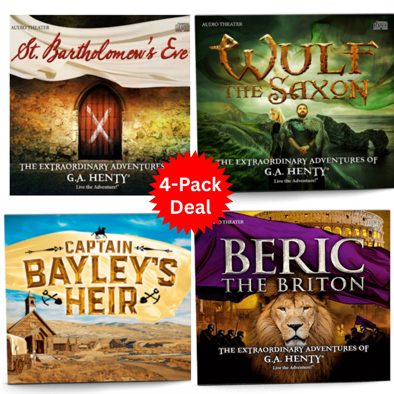 Audio Adventure 4-Pack Deal - G.A. Henty Award Winning Four Audio CD Sets