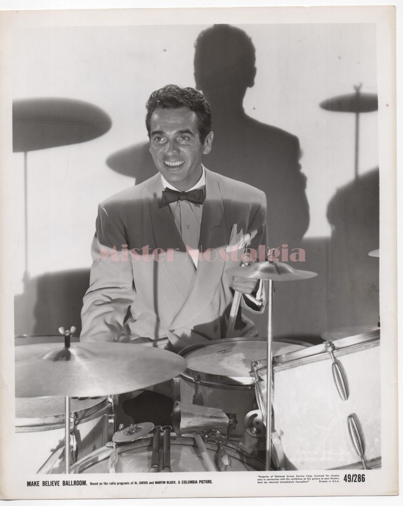 Gene Krupa Drummer Make Believe Ballroom 1949 Vintage 8x10 Columbia Photo