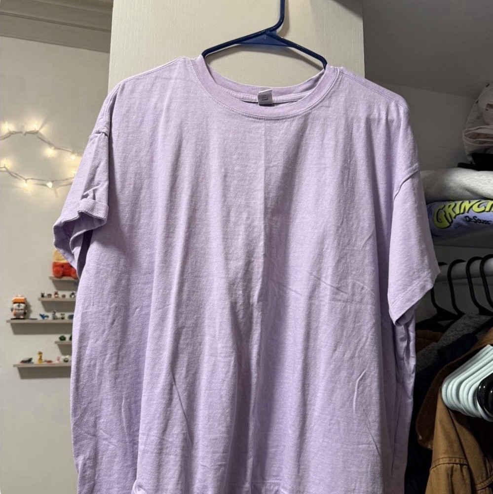 Old Navy Light Purple Cotton Crew Neck XL Women's Short Sleeve T-Shirt