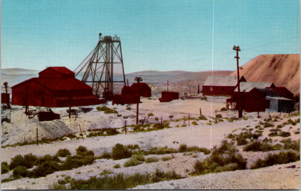 Vintage Postcard Mizpah Mine Tonopah Nevada