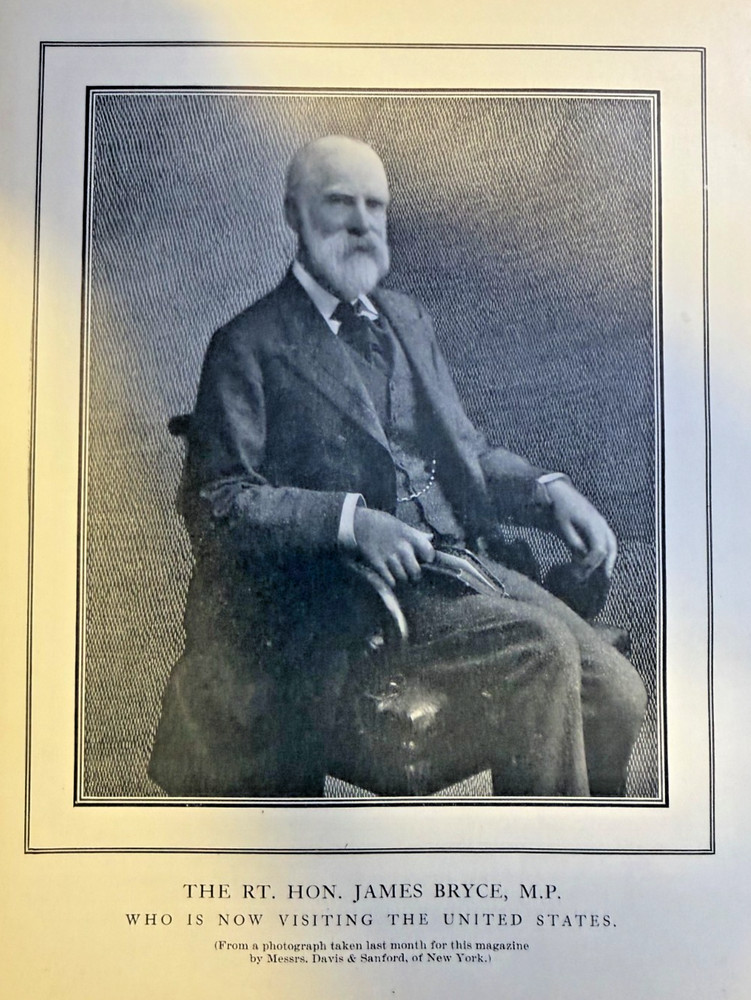 1904  Vintage Illustration Author & Politician James Bryce