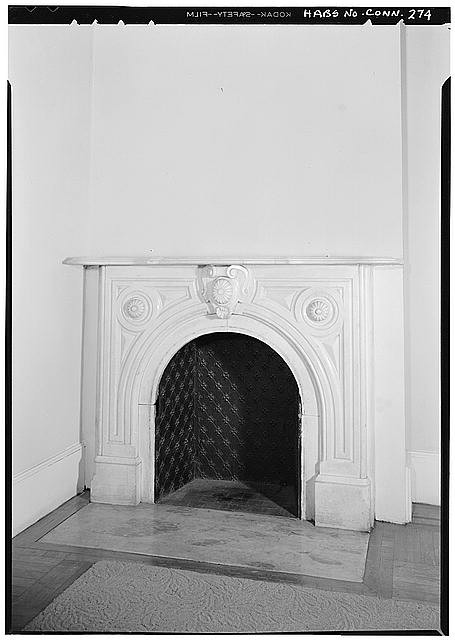 Photo:New Haven CT Willis Bristol House Mantel 1964 Interior Fireplace