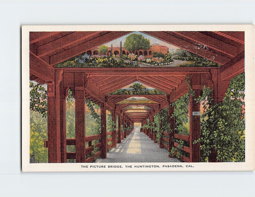 Postcard The Picture Bridge The Huntington Pasadena California USA