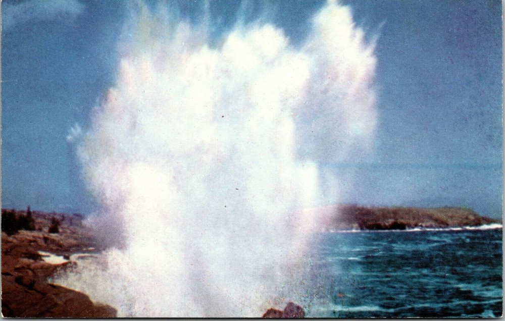 Spectacular Surf Scene Acadia National Park Mt. Desert Island Maine Postcard-image