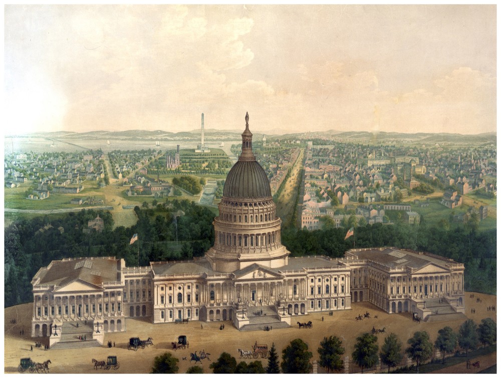 Decor Poster. Fine Graphic Art. Capitol Hill Building. Home Wall Design. 1242