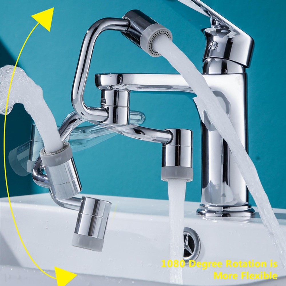 360° Rotating Universal Faucet Extender for Kitchen Tap Spray Head