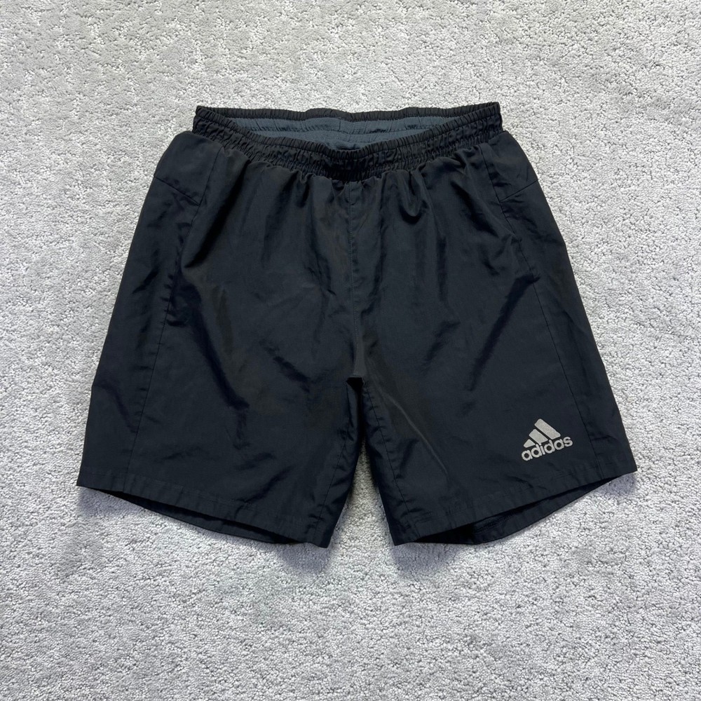 Adidas Shorts Mens XS/S? Black Running Train Essentials Reflective Stripe Gym