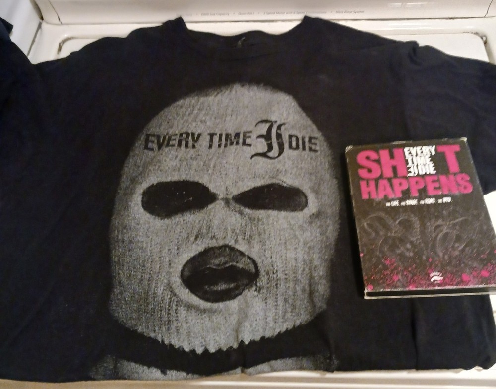 Every Time I Die Shirt, Tultex Men's Short Sleeve , Size L, DVD Combo