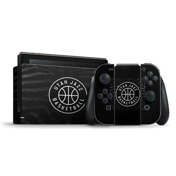Paquete de piel NBA Utah Jazz Nintendo Switch - estampado de animal negro Utah Jazz