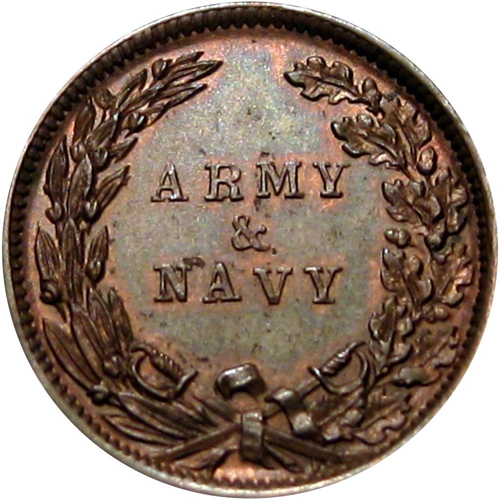 1863 Army & Navy Patriotic Civil War Token