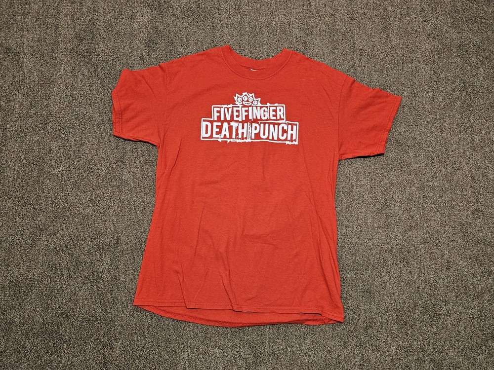 Five Finger Death Punch 5FDP SKULL and Justice For None Size Large T-Shirt Rare