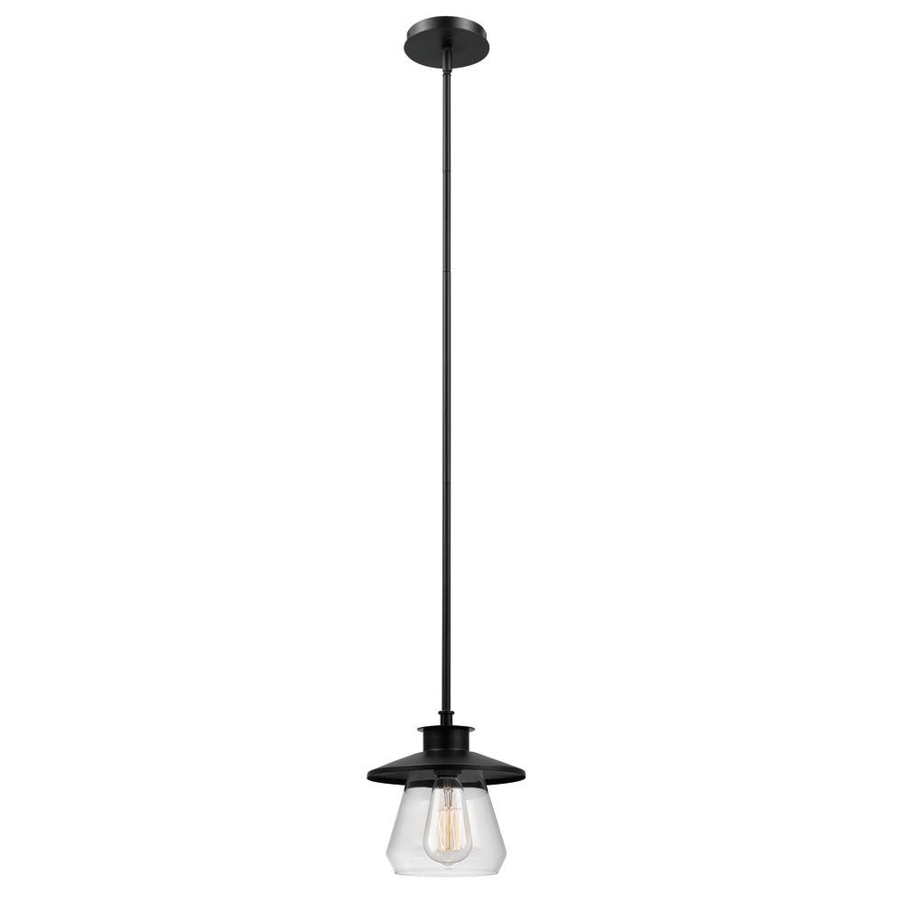 Electric 64847 Nate 1-Light Pendant, Oil Rubbed Bronze, Clear Glass Shade