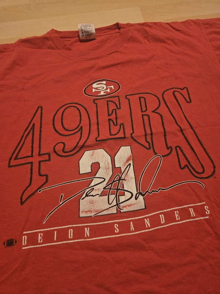 Vintage 1994 Deion Sanders Prime Time 49ers SHIRT  XL NFL Football 90s