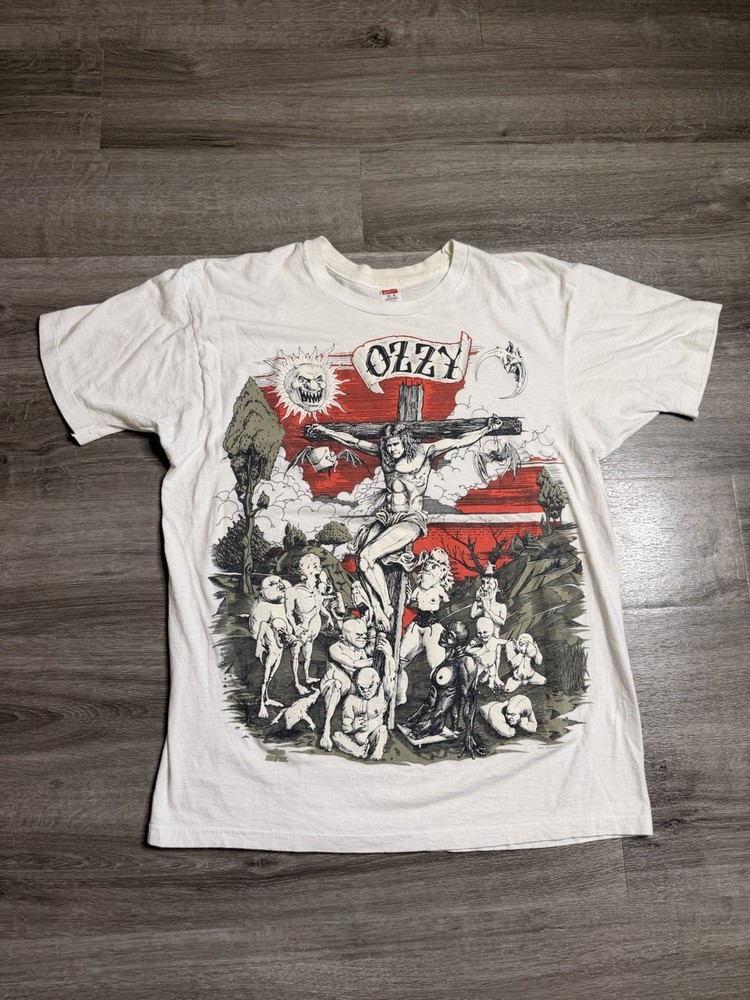 VTG OZZY OSBOURNE BLACK SABBATH Glow In The Dark  Winterland  Crucifixion XL