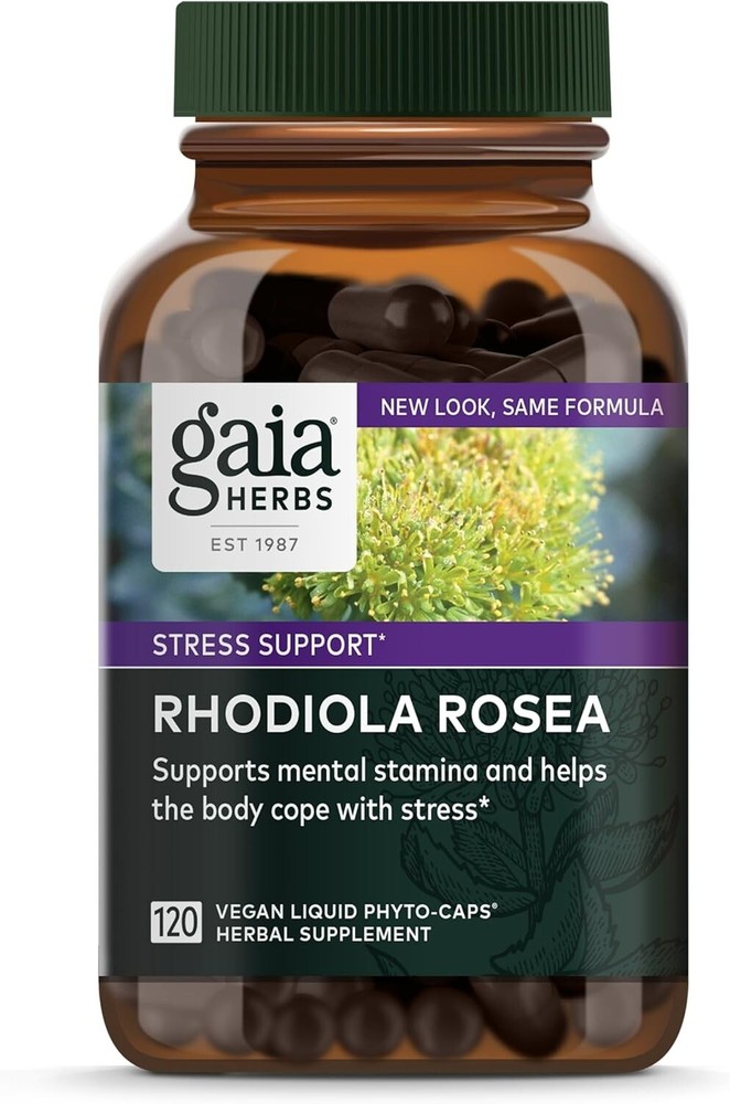 Gaia Herbs Rhodiola Rosea - Stress Support 120 CT Exp. 03/2026