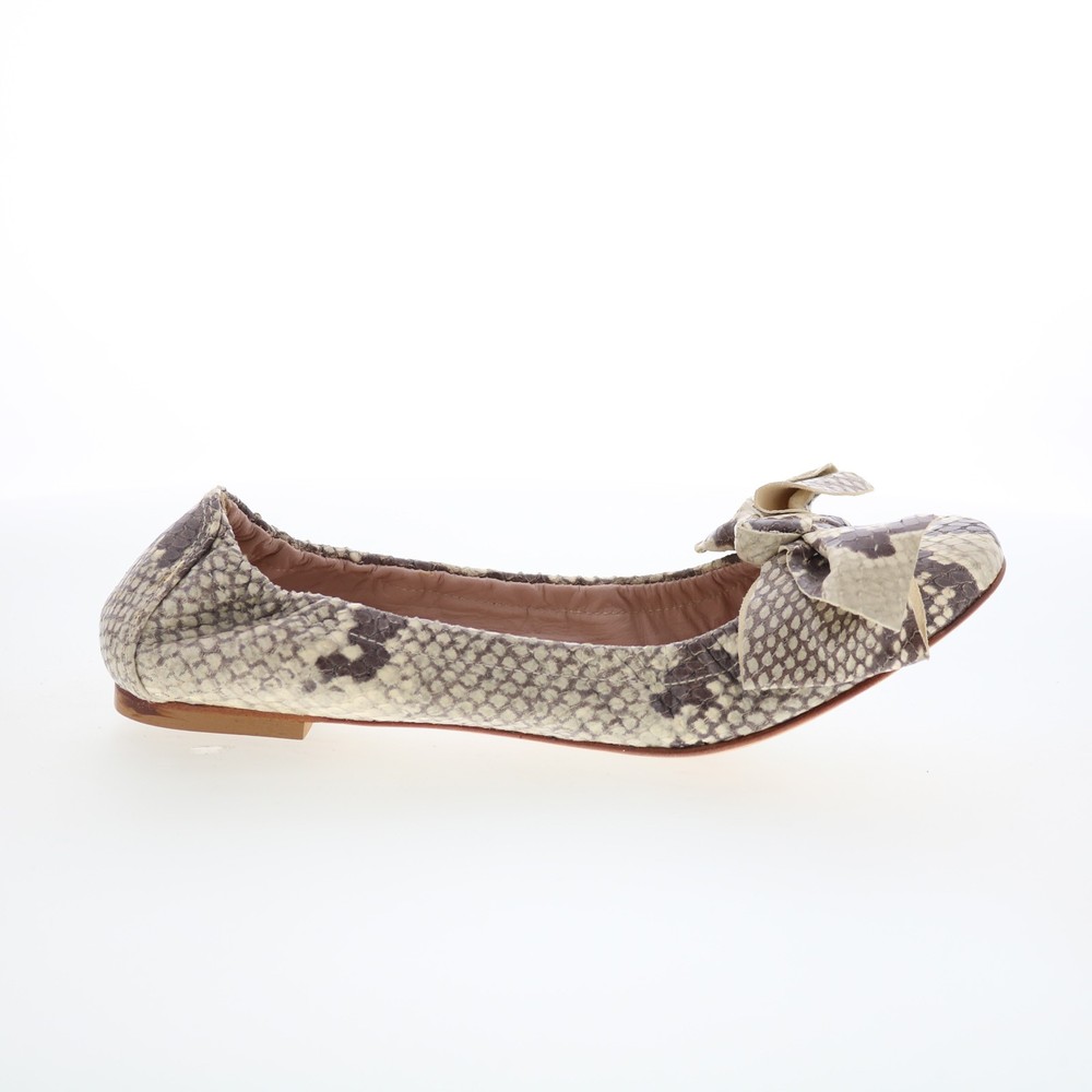 Le Mie Ballerine Le Mie 2 Womens Gray Leather Slip On Ballet Flats Shoes 37