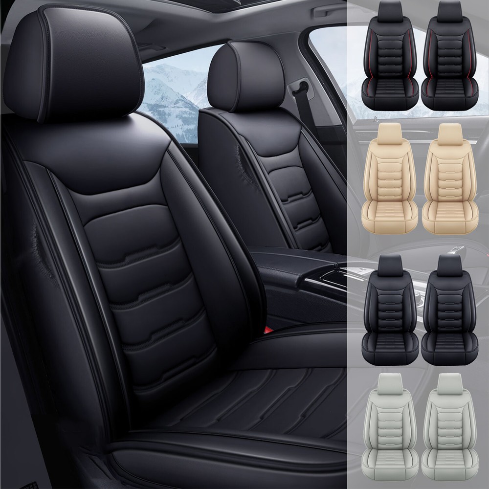 For Jeep Cherokee Car Seat Covers Leather Full Set Cushion Pad 2 Front Seats