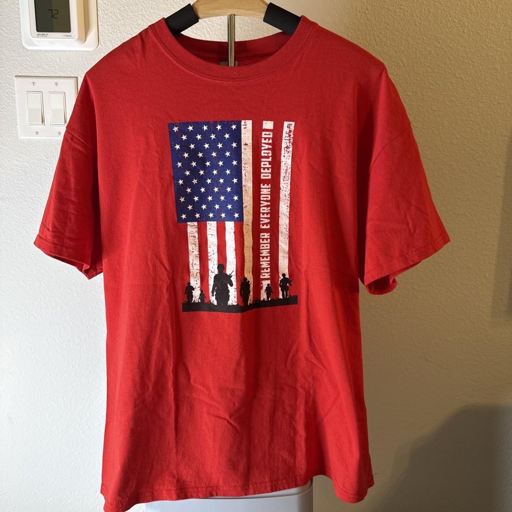 R.E.D. Remember Everyone Deployed Men’s  Shirt Size XL