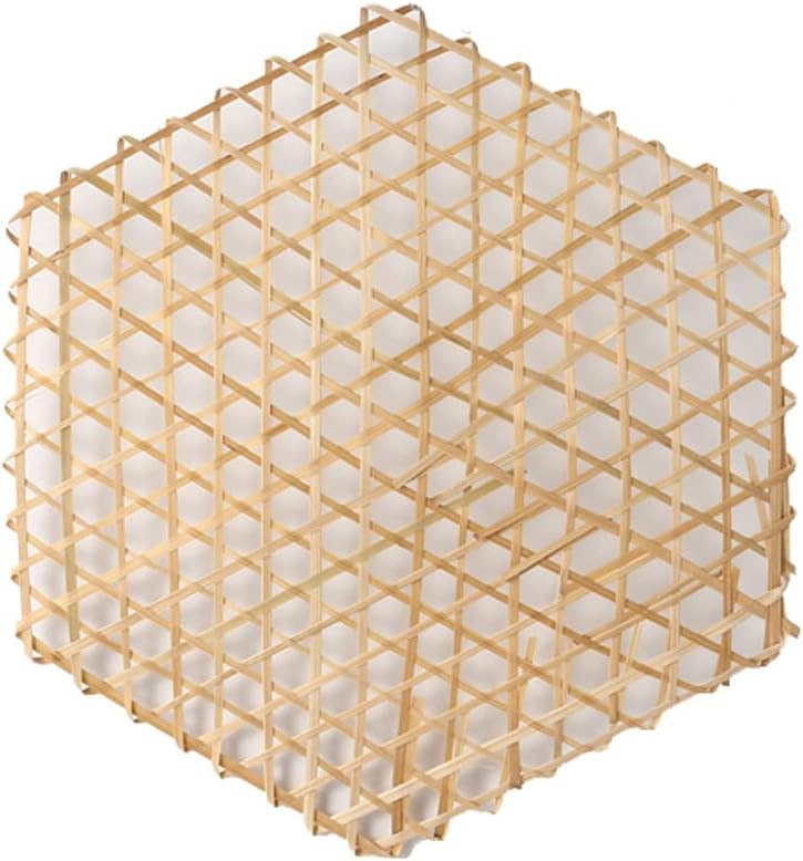 6Pcs Bboo Food Liner - Hexagon Hand Weaving Non Sti Steer Liner Mesh