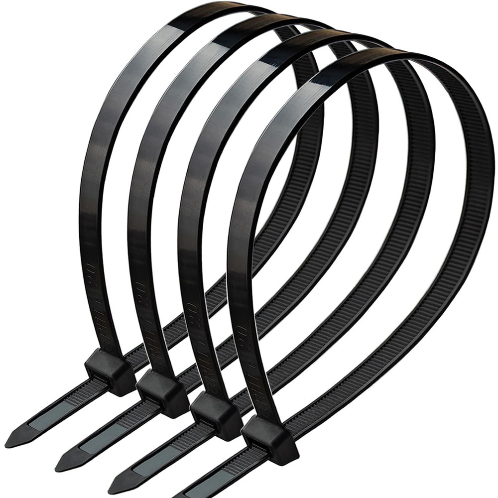 Heavy Duty 16-Inch Industrial Cable Ties 200 Pack 175 lb Tensile Strength Self-Locking