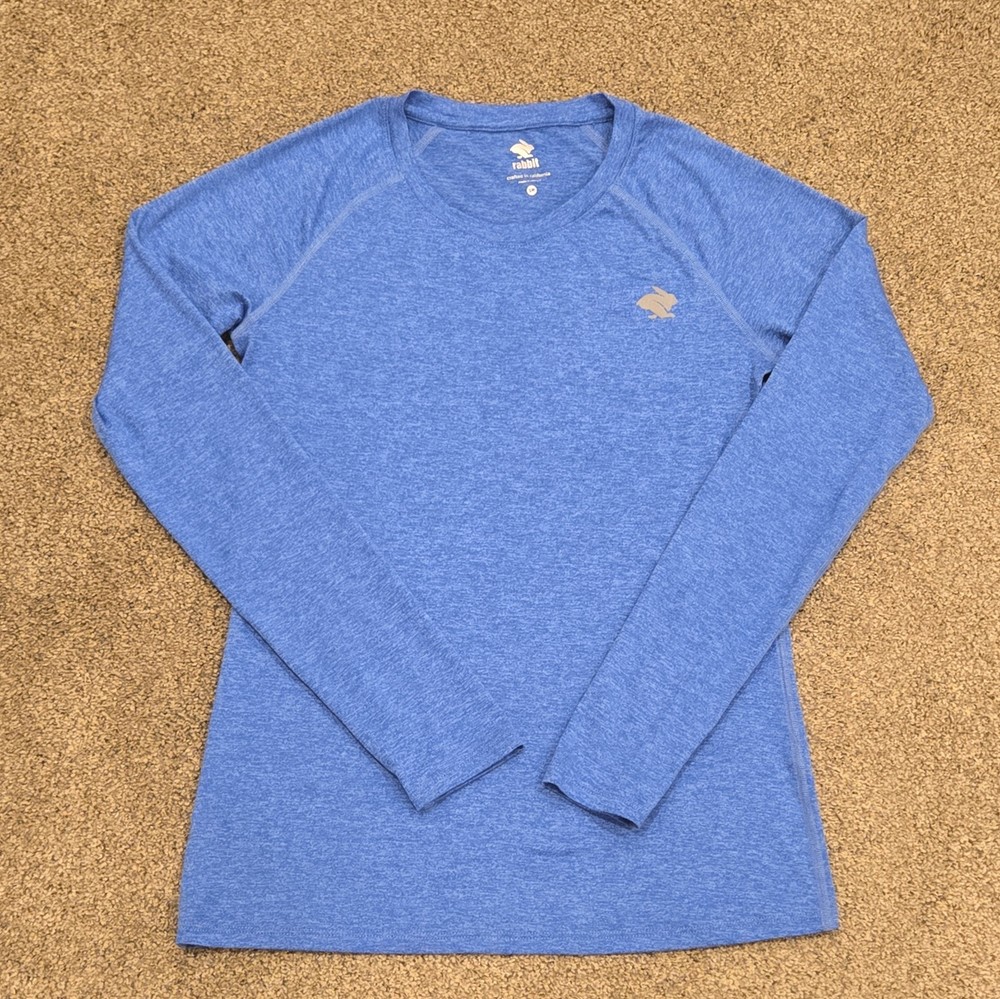 Rabbit Running Race Pace Shirt Womens Size Small Long Sleeve Activewear Workout