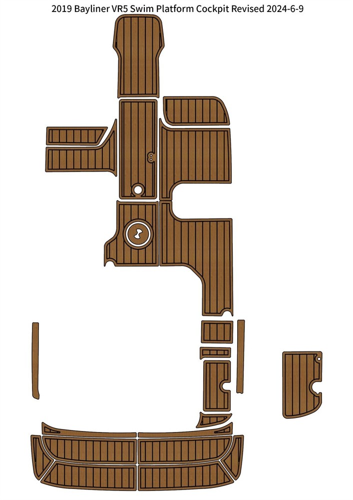 2019 Bayliner VR5 Swim Platform Cockpit Floor Boat EVA Foam Teak Deck Flooring