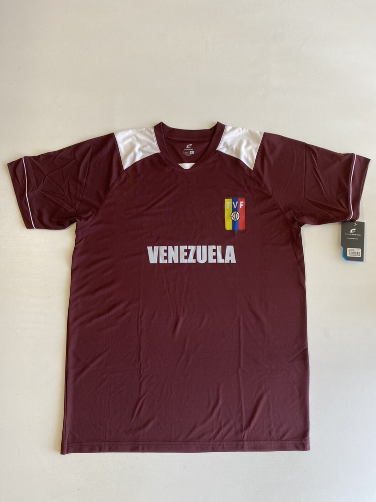 Venezuela (FVF) - La Vinotinto Adult SS Maroon Jersey Camisa Sz L