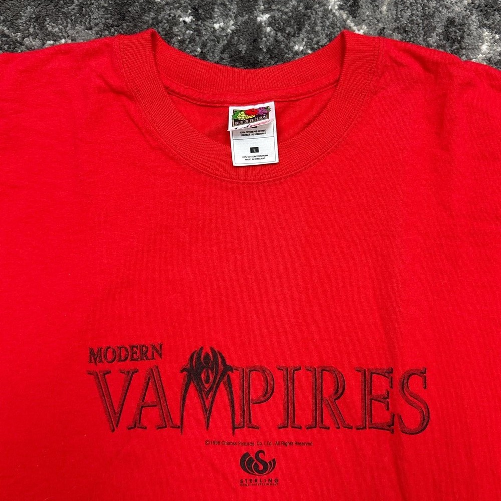 Vintage Vampire Shirt Mens XL 90s Y2K Goth Punk Emo Horror Gothic Grunge 2000s